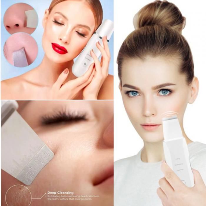 Laveur de peau à ultrasons 3-en-1 pour le visage