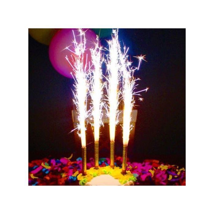 Bougies scintillantes d'anniversaire - Lot de 6 - Effets colorés et décoratifs