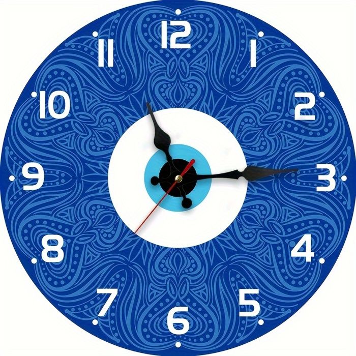 1 horloge murale ronde en bois,  décorative pour la maison, la chambre, le salon, le bureau, l'école