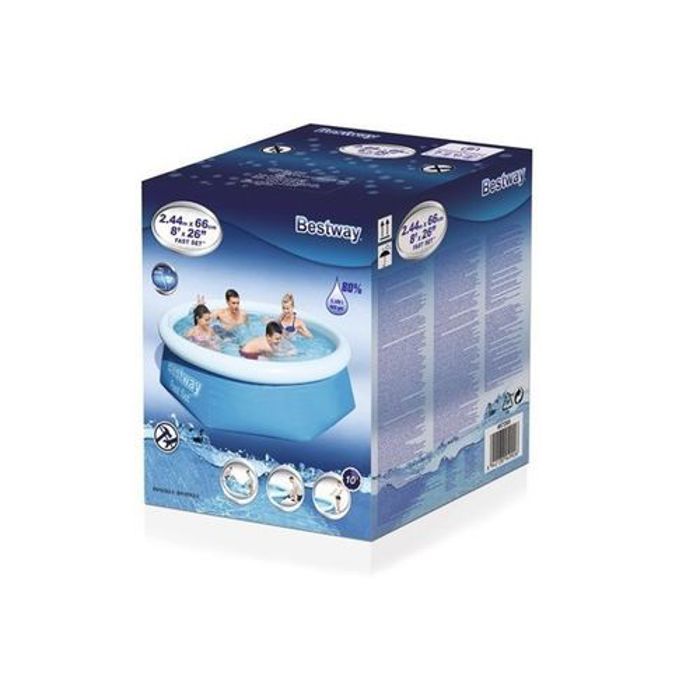 Piscine gonflable - Bestway - Fast Set - Rond 244 x 66 cm - Tritech - Facile à installer