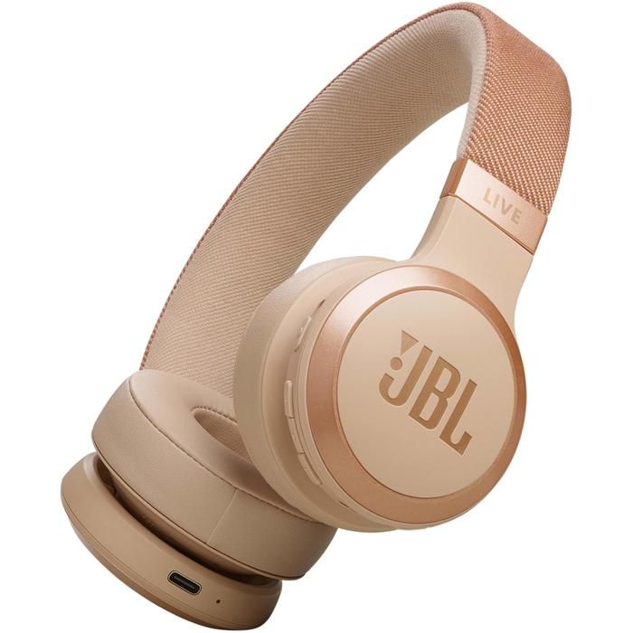 Casque audio - JBL - Live 670 NC - Rose - Sans fil - Réduction de bruit adaptative