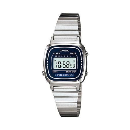 Montre Femme - CASIO - LA670WA-2D - Argent - Acier inoxydable - Digital