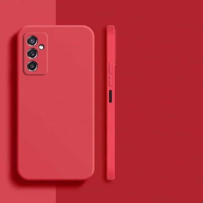 Pochette Silicone - GÉNÉRIQUE - Samsung M52 5G - Rouge - Soft Toch - Protection Complète