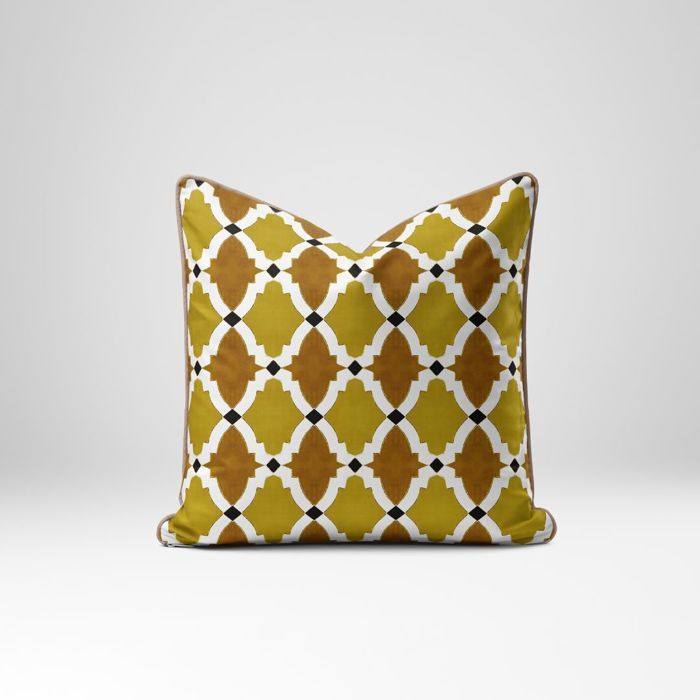 Coussin décoratif - Zellige N°4 - Velours premium - 450g/m2 - Fait main
