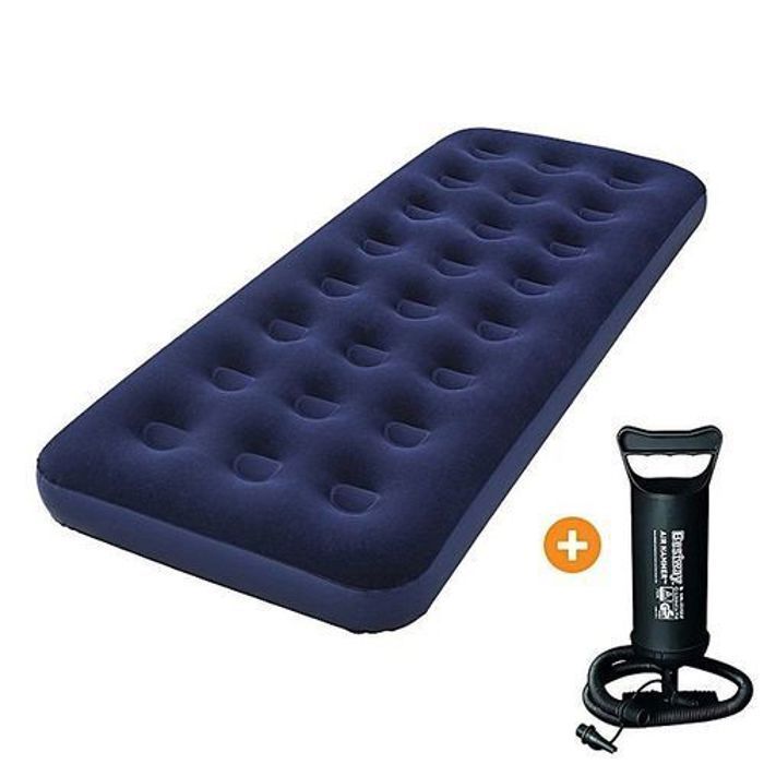 Matelas Gonflable - Bestway - Luxe Camping - 1 Place - 185x76x22cm - Avec Gonfleur