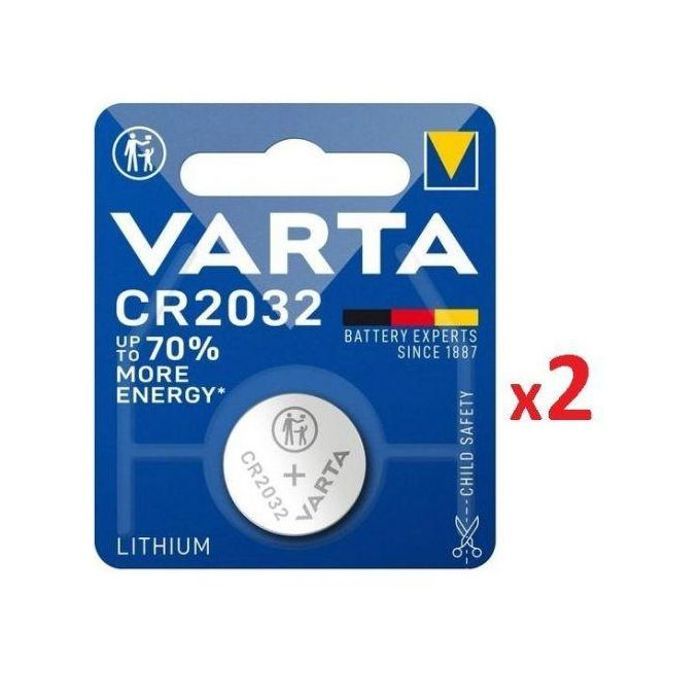 VARTA 2 x Piles CR2032 3V Batterie, Pile Bouton au Lithium 3 volts, Blister 1 unité