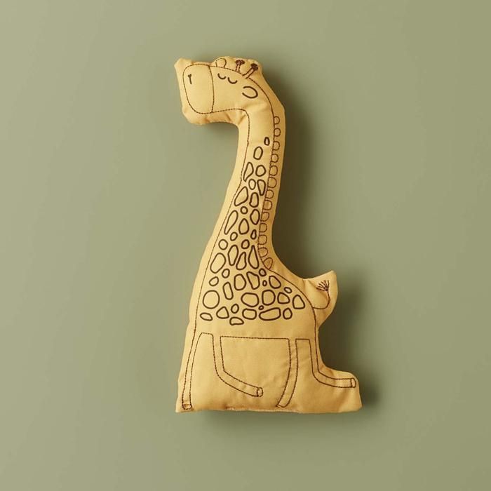 Compagnon de couchage - Girafe - Orange - 21x37 cm - 100% polyester - Lavable