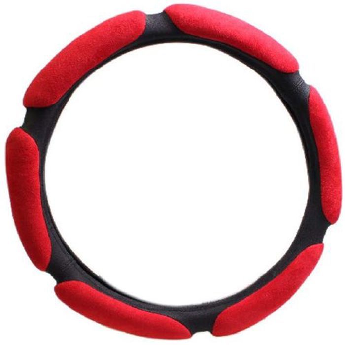 Housse de Volant de Voiture 38cm - Couverture de volant en peluche d'hiver Couverture chaude