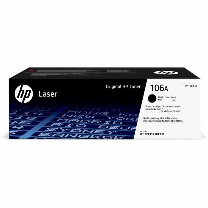 Toner LaserJet d'origine 106A (W1106A) - Noir