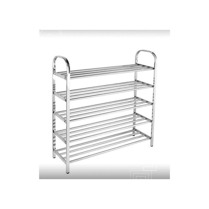 étagère à Chaussures Ménage 4 Couches Acier Inoxydable Rack de Stockage