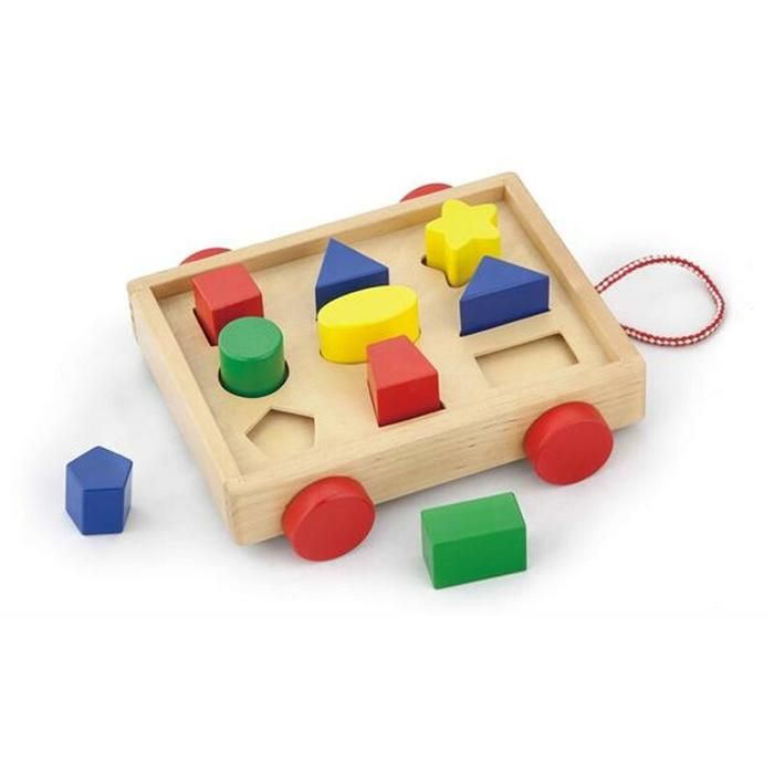 Chariot De Tri En Bois Avec Des Formes
