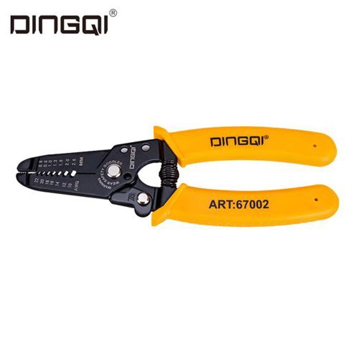 Pince à fil - DINGQI - 67002 - Acier inoxydable - Dénudage 10-22 AWG - Poignée PVC confortable