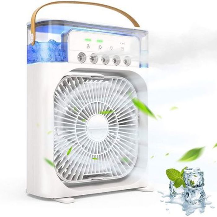 Climatiseur Portable, Refroidisseur D'air, Ventilateur Personnel à 3 Vitesses