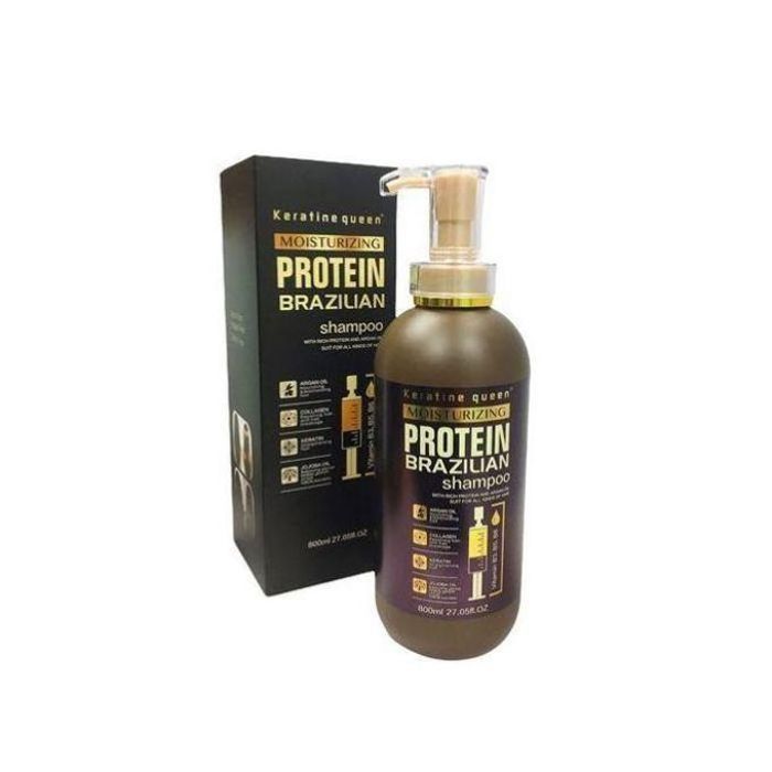 Keratine Queen Shampooing Protéine Brésilienne - Sans Sulfate, Parabène, Silicone