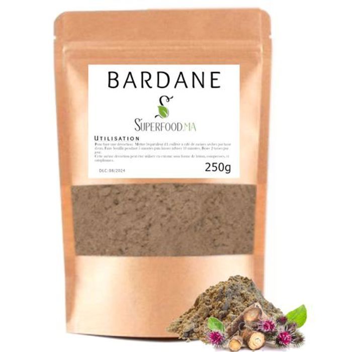 Racine de Bardane en Poudre - Naturel - 250g - Eczéma - Acné - Cheveux