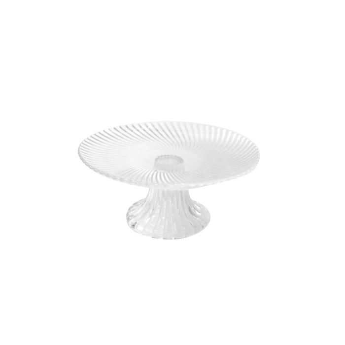 Plat présentation - K1813-2 - Verre - Rond - 20.5x20.5x8.2cm - Blanc