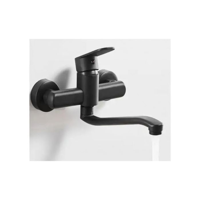 Robinet Mitigeur Cuisine - GENERIC - Mural - Acier Inoxydable 304 - Double Usage - Anti-Rouille