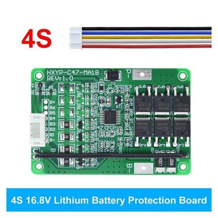 Carte de protection de chargeur de batterie au lithium ternaire, BMS 4S 16.8V 20A