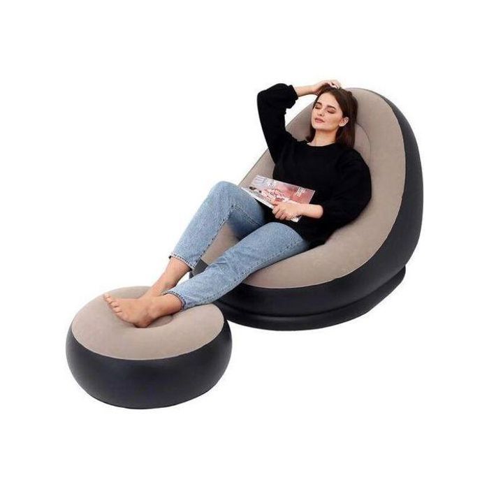 Chaise Longue Gonflable pour Salon, Camping et Pique-Nique