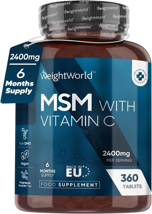 MSM with Vitamin C Tablets 2400 mg -  For Joints & Muscles -  360 Tablets