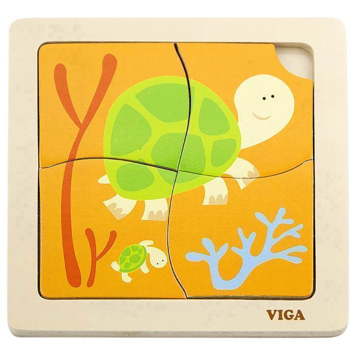 Viga - Puzzle 4 pièces Tortue