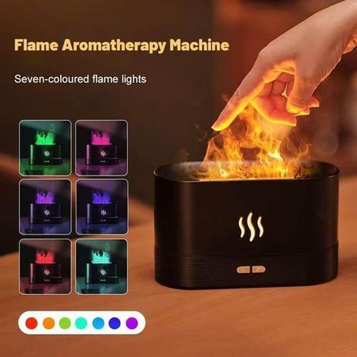 Diffuseur d'arômes à flamme colorée, humidificateur, 180 ml-7 couleurs de flamme améliorées