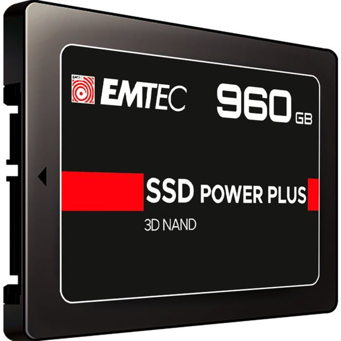 Disque SSD Power Plus - EMTEC - 960 Go - SATA 6Gb/s - 2.5" - Prise en charge TRIM - ECC - Bad Block Management