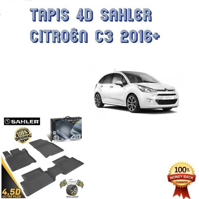 Tapis sur mesure 4D Citroën C3 2016+