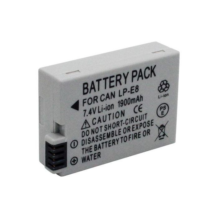 Batterie pour appareil photo reflex numérique 7.4V LP-E8 pour Canon 550D 600D 650D 700D X4 X5 X6i X7i T2i T3i T4i T5i,DSLR LP-E8, 0.