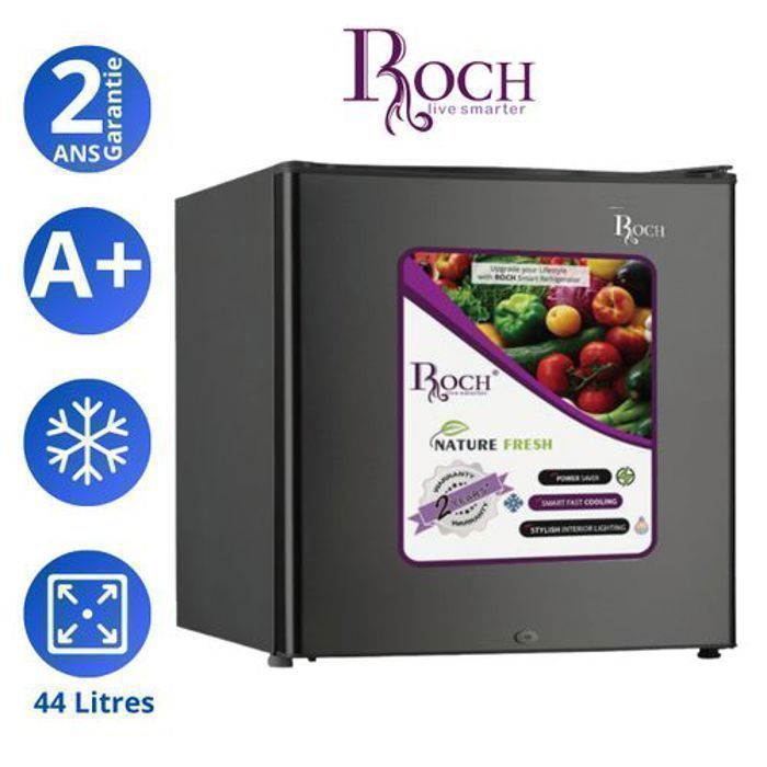 Mini réfrigérateur - Mini Bar - 44L - Design vitrine - Éclairage LED - Silencieux