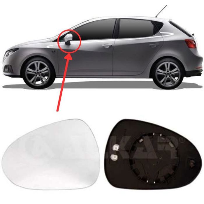 Verre Retroviseur Gauche Seat Ibiza