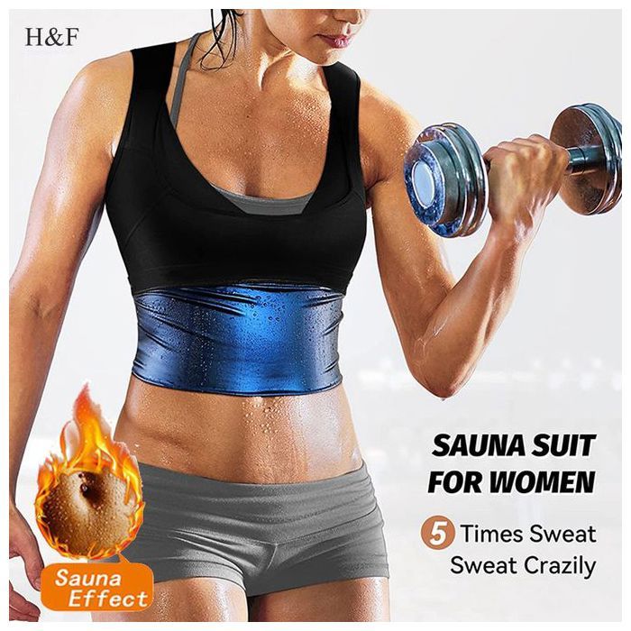 Femme Vêtements Sport Sauna,Brûle Les Graisses,Gilet Slim Course à Pied Fitness Taille S.M
