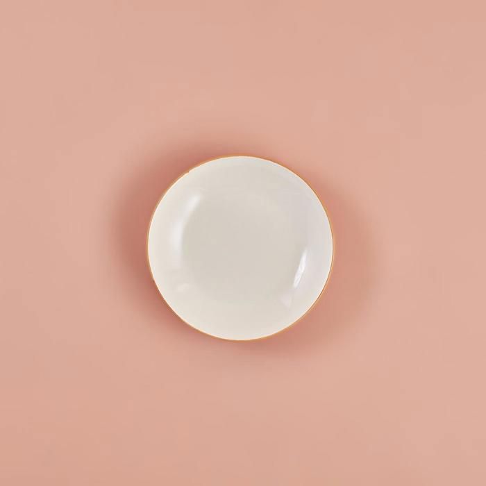 Assiette plate (21cm) - Allure - Blanc & Rose