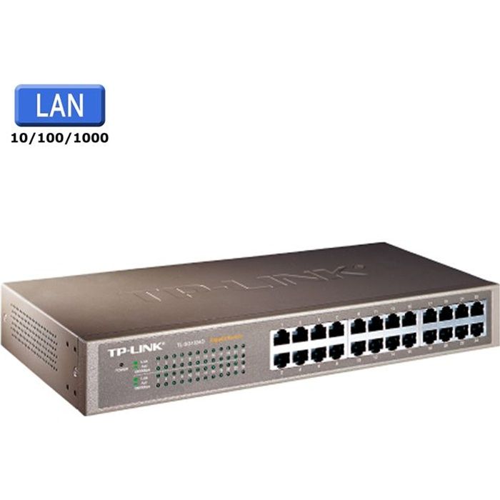 Switch réseau Tp Link Switch rackable/de bureau 24 ports Gigabit RJ45 10/100/1000 Mbps