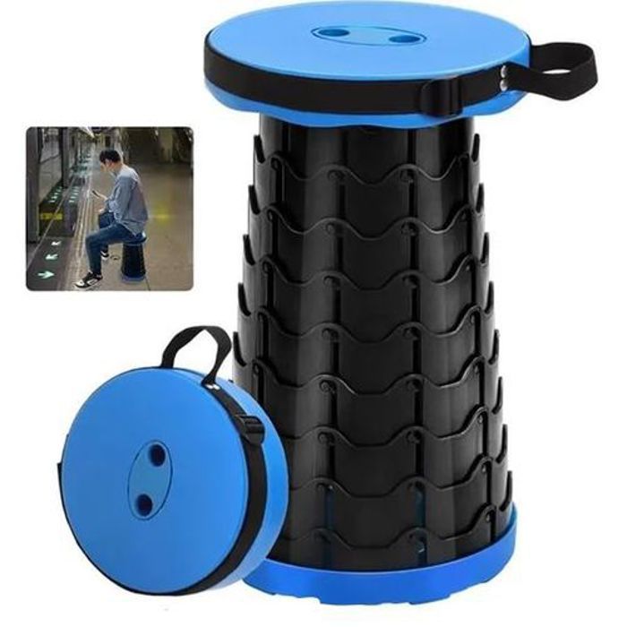 Tabouret rétractable pratique Portable d'extérieur Pliante multifonction