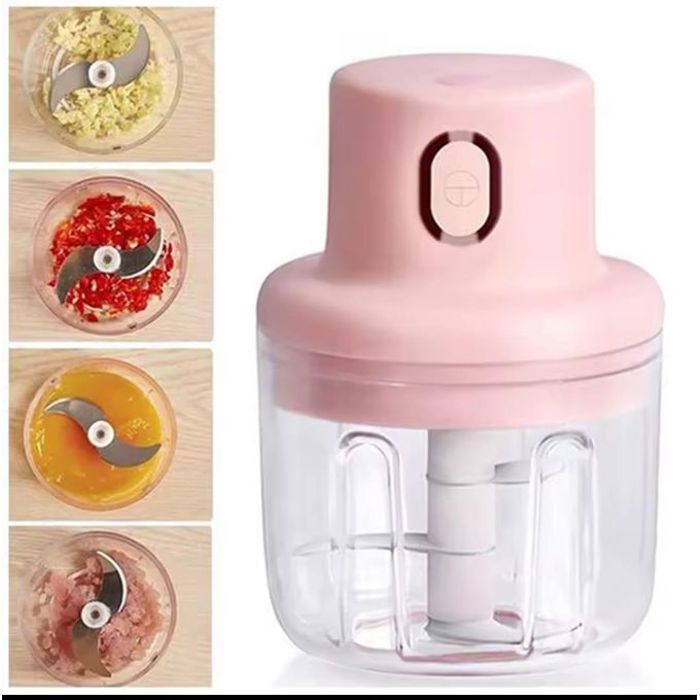 Hachoir mixeur - Mini - 30W - Rose - Acier inoxydable - Multifonction - Électrique