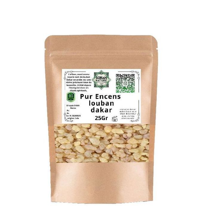 SOHAN NATURE Encens pur louban dakar oliban hojari 25 gr