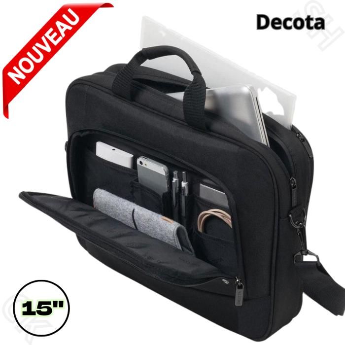 Sacoche ordinateur Eco Top Traveller Base , Dicota  jusqu’à 15'' pouces, noir