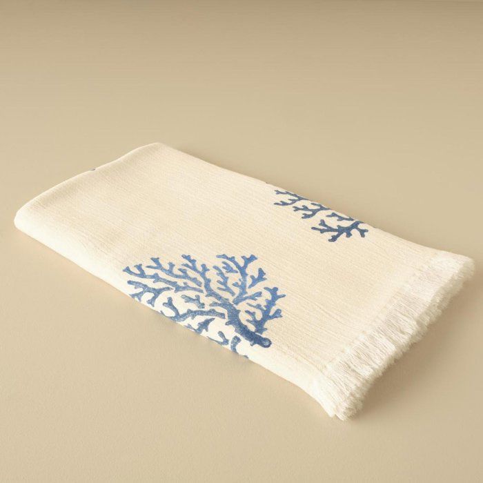 Peshtamal - BELLA MAISON - Corail Marin - Bleu - 90x180 cm - Absorption rapide