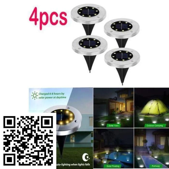 Lampes Solaires Extérieures - Noname - Pack de 4 - LED - Solaire - Plastique-Résine