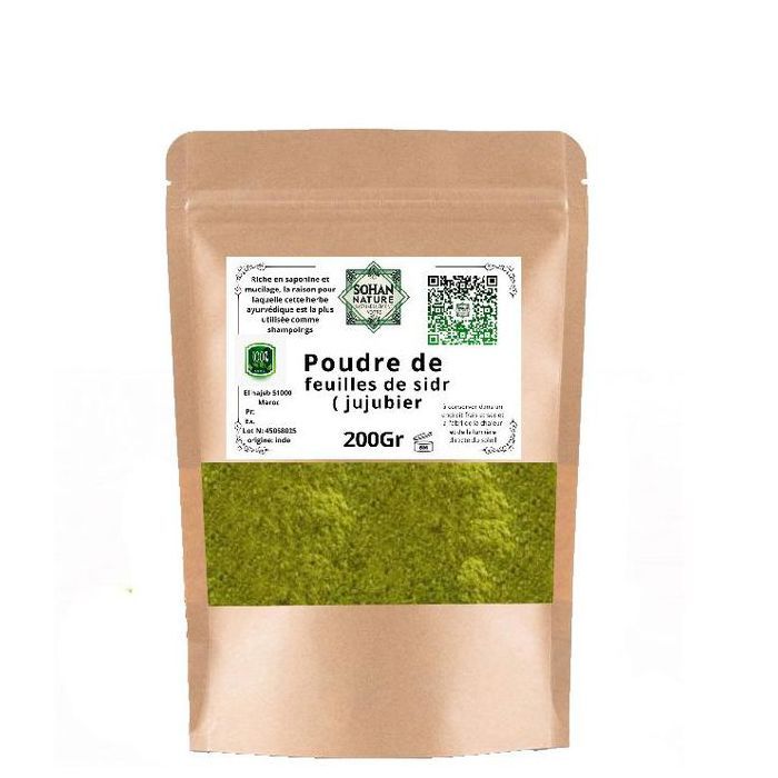 SOHAN NATURE poudre de sidr ( jujubier ) 100% naturel fais main 200 gr