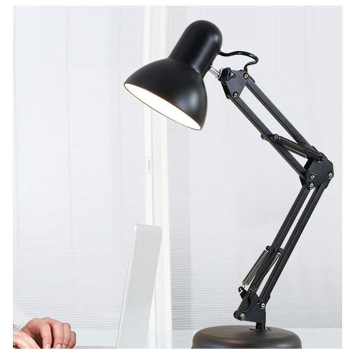Lampe de bureau classique, Veilleuse bras réglable, avec interrupteur