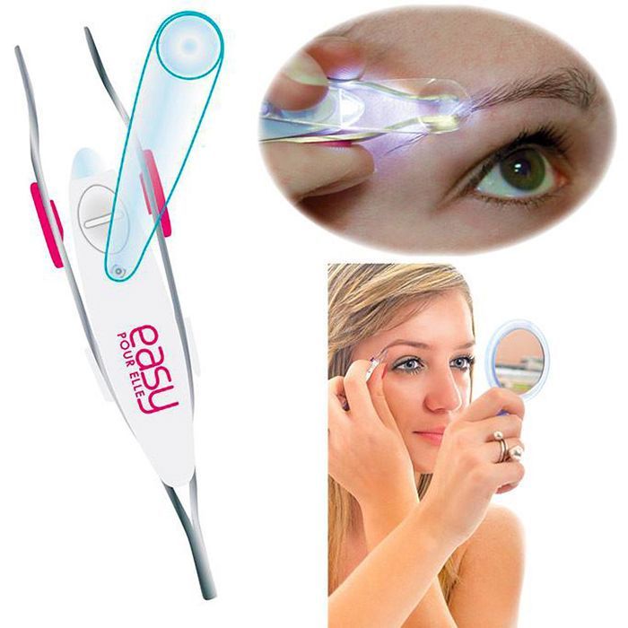 1 PINCE A EPILER A LED AVEC LOUPE BEAUTE