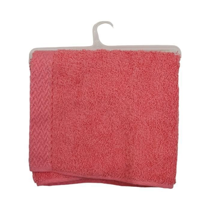 Serviette de toilette - Julian - 40x70 cm - 550 g - Coton naturel - Rose
