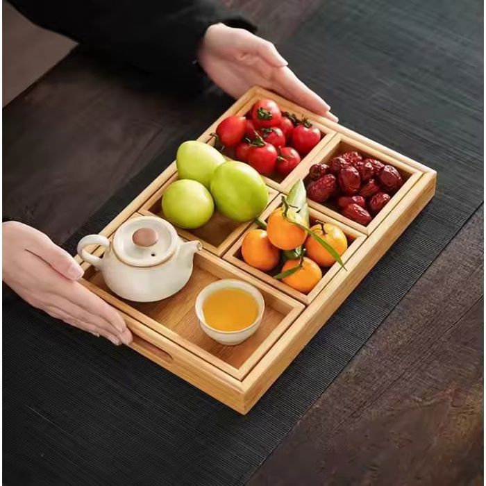 Ensemble de 5 plateaux de service - Polyvalents pour petit-déjeuner