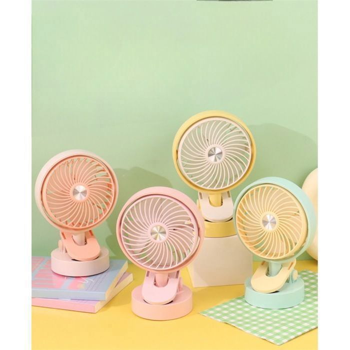 Mini Ventilateur Portable - KEMU - Recharge USB - Clipser - Ultra Silencieux - Compact