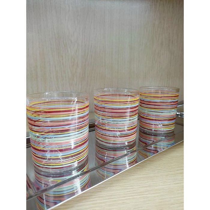 Verres à Eau - Sunset - Set de 3 - 250 ml - Hauteur 8,5 cm - Verre Orange