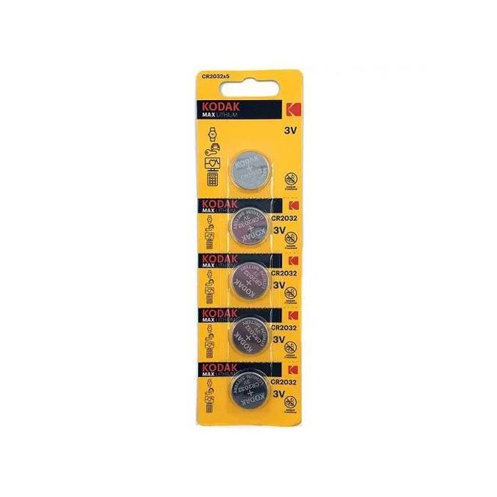 Kodak Pile boutons 3V (Blister) au MAX lithium CR 2032, paquet de 5piles
