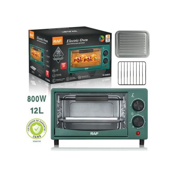 RAF Mini four électrique multifonctionnel, 12l, 800w
