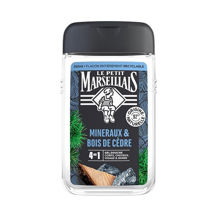 Le Petit Marseillais Gel Douche Homme Minéraux &amp; Bois de Cèdre 250ml